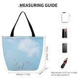Yanfind Shopping Bag for Ladies Grass Plant Lawn Reed Vegetation Stock Reusable Multipurpose Heavy Duty Grocery Bag for Outdoors.