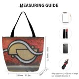 Yanfind Shopping Bag for Ladies Plac Wróblewskiego Wrocaw Poland Street Urban Wall Art Vandalism Wave Mural Reusable Multipurpose Heavy Duty Grocery Bag for Outdoors.