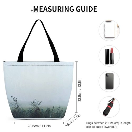 Yanfind Shopping Bag for Ladies Grey Fog Outdoors Mist Stanley Cottages Margaret Street Felixstowe United Reusable Multipurpose Heavy Duty Grocery Bag for Outdoors.