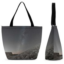 Yanfind Shopping Bag for Ladies Grey Outdoors Outer Space Nebula Astronomy Universe Brecon Uk HQ Night Milky Reusable Multipurpose Heavy Duty Grocery Bag for Outdoors.