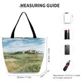 Yanfind Shopping Bag for Ladies Grassland Outdoors Grass Field Plant Brighton Countryside Uk Rural Farm Land Meadow Reusable Multipurpose Heavy Duty Grocery Bag for Outdoors.