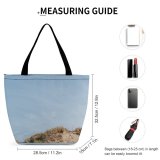 Yanfind Shopping Bag for Ladies Grassland Field Outdoors France Sand Soil Ground Mound Aquitaine Road Building Reusable Multipurpose Heavy Duty Grocery Bag for Outdoors.