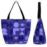 Yanfind Shopping Bag for Ladies HQ Purple Design Shapes Graphics Art Rug Public Domain Reusable Multipurpose Heavy Duty Grocery Bag for Outdoors.