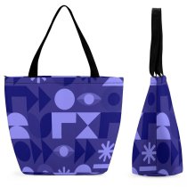Yanfind Shopping Bag for Ladies HQ Purple Design Shapes Graphics Art Rug Public Domain Reusable Multipurpose Heavy Duty Grocery Bag for Outdoors.
