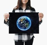 yanfind A3| Blue Planet Poster Size A3 Space Earth Stars Poster