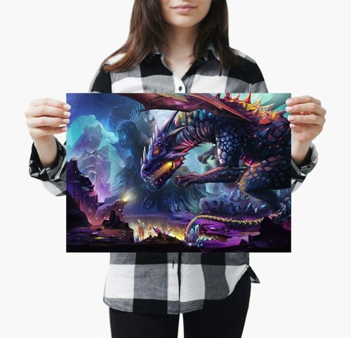 yanfind A3| Mythical Dragon Poster Size A3 Fantasy Game Gamer Teen Poster