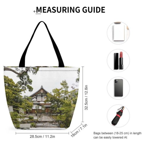 Yanfind Shopping Bag for Ladies Garden Outdoors Arbour Flagstone Plant Tree Porch Patio Building Stock Reusable Multipurpose Heavy Duty Grocery Bag for Outdoors.