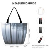 Yanfind Shopping Bag for Ladies Fog Outdoors Mist Mariánská Czechia Calm Clean Walk Travel Foggy Wilderness Reusable Multipurpose Heavy Duty Grocery Bag for Outdoors.