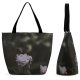 Yanfind Shopping Bag for Ladies Flower Plant Flora Rose Grey Petal Bloom Carnation Dark Closeup Quiet Reusable Multipurpose Heavy Duty Grocery Bag for Outdoors.