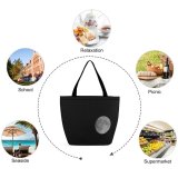 Yanfind Shopping Bag for Ladies Space Night Sky Dark Light Lunar Moons Globe Round Reusable Multipurpose Heavy Duty Grocery Bag for Outdoors.