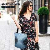 Yanfind Shopping Bag for Ladies Adventure Boat Lake Kayak Reusable Multipurpose Heavy Duty Grocery Bag for Outdoors.