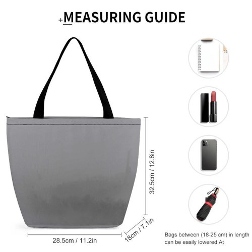 Yanfind Shopping Bag for Ladies Grey Fog Outdoors Mist City Creative Commons Reusable Multipurpose Heavy Duty Grocery Bag for Outdoors.