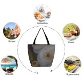 Yanfind Shopping Bag for Ladies Flower Plant Rose Grey Bud Sprout Petal Snow Winter Halloween Summer Reusable Multipurpose Heavy Duty Grocery Bag for Outdoors.