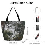 Yanfind Shopping Bag for Ladies Garden Outdoors Arbour Plant Grey Tree Arecaceae Palm Vegetation Leaf Light Reusable Multipurpose Heavy Duty Grocery Bag for Outdoors.