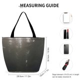 Yanfind Shopping Bag for Ladies Fog Outdoors Tree Mist Plant Fir Abies Grey Forest Foggy Landscape Pinetrees Reusable Multipurpose Heavy Duty Grocery Bag for Outdoors.