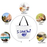 Yanfind Shopping Bag for Ladies Love Relationship Expressive Emotion Emotions Feelings Liking Like Amore Amor Reusable Multipurpose Heavy Duty Grocery Bag for Outdoors.