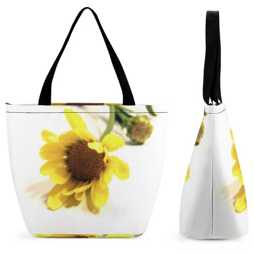 Yanfind Shopping Bag for Ladies Flowers Flower Petal Flowering Plant Pollen Daisy Family Reusable Multipurpose Heavy Duty Grocery Bag for Outdoors.