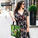 Yanfind Shopping Bag for Ladies Flower Plant Butterfly Geranium Flora Spring HQ Monarch Aster Bloom Insect Reusable Multipurpose Heavy Duty Grocery Bag for Outdoors.