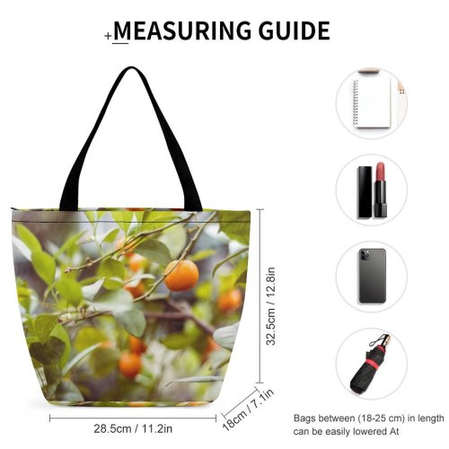 Yanfind Shopping Bag for Ladies Fruits Plant Persimmon Flora Produce Citrus Fruit Grapefruit Apricot Botanical Garden-Institute Vladivostok Reusable Multipurpose Heavy Duty Grocery Bag for Outdoors.
