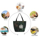 Yanfind Shopping Bag for Ladies Flower Sprout Bud Plant Rose Grey Peony Brookline United States Pond Reusable Multipurpose Heavy Duty Grocery Bag for Outdoors.