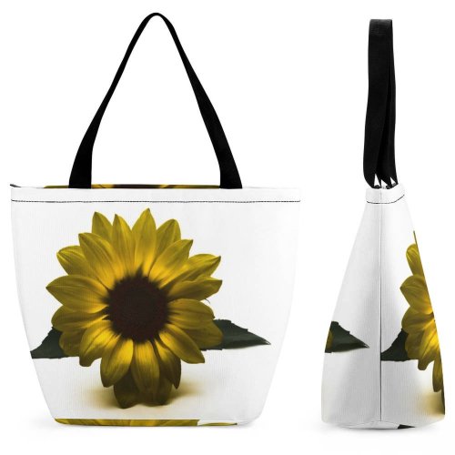 Yanfind Shopping Bag for Ladies Flower Gold Golden Plants Leaves Light Shining Dark Darkness Petal Reusable Multipurpose Heavy Duty Grocery Bag for Outdoors.