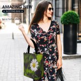 Yanfind Shopping Bag for Ladies Flower Daisy Flora Plant Sheffield Daisies England United Asteraceae Shasta Reusable Multipurpose Heavy Duty Grocery Bag for Outdoors.