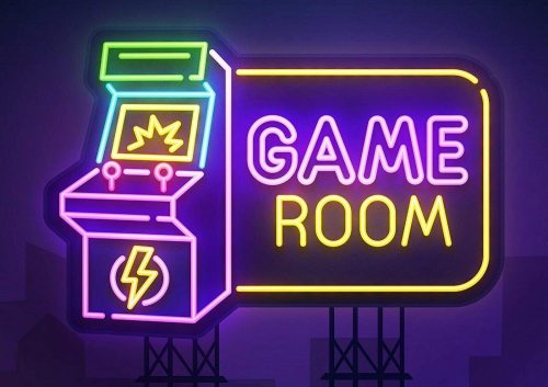 yanfind A3| Neon Game Room Sign Poster Print Size A3 Computer Gamer Poster