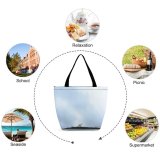 Yanfind Shopping Bag for Ladies Going-To-The-Sun Road West United States Birds Wildlife Goat Explore Cloudy Landscape Reusable Multipurpose Heavy Duty Grocery Bag for Outdoors.