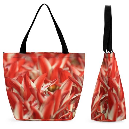 Yanfind Shopping Bag for Ladies Flowers Details Sunlight Closeups Flower Plant Petal Botany Peperoncini Macro Flowering Perennial Reusable Multipurpose Heavy Duty Grocery Bag for Outdoors.