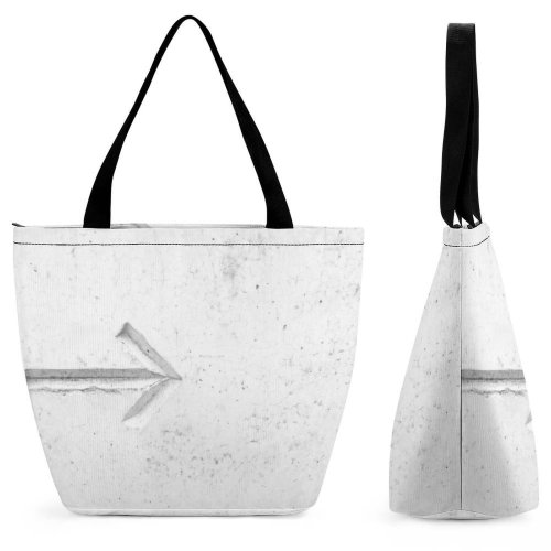 Yanfind Shopping Bag for Ladies Grey Texture HQ Website Direction Blog Marketing Minimal Wall Point Right Arrow Reusable Multipurpose Heavy Duty Grocery Bag for Outdoors.