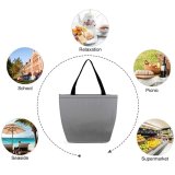 Yanfind Shopping Bag for Ladies Grey Fog Outdoors Mist City Creative Commons Reusable Multipurpose Heavy Duty Grocery Bag for Outdoors.