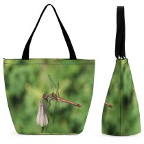 Yanfind Shopping Bag for Ladies Fly Summer Insect Dragonflies Damseflies Damselfly Invertebrate Net Winged Insects Reusable Multipurpose Heavy Duty Grocery Bag for Outdoors.