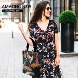 Yanfind Shopping Bag for Ladies Koi Kois Fish Fishy Pond Swim Colourful School Marine Biology Feeder Organism Reusable Multipurpose Heavy Duty Grocery Bag for Outdoors.