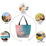 Yanfind Shopping Bag for Ladies Aeroplane Airplane Clouds Aircraft Plane Technology Travel Transportation Outdoors Reusable Multipurpose Heavy Duty Grocery Bag for Outdoors.