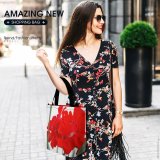 Yanfind Shopping Bag for Ladies Flowers Geranium Dense Flower Flowering Plant Petal Stem Hippeastrum Coquelicot Reusable Multipurpose Heavy Duty Grocery Bag for Outdoors.