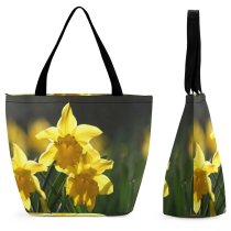 Yanfind Shopping Bag for Ladies Flower Flowers Outdoors Light Park Flowering Plant Petal Narcissus Spring Amaryllis Reusable Multipurpose Heavy Duty Grocery Bag for Outdoors.
