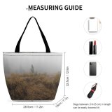 Yanfind Shopping Bag for Ladies Fog Outdoors Mist Estes Park Co Usa Explore Landscape Rocky Mountains Scenery Reusable Multipurpose Heavy Duty Grocery Bag for Outdoors.