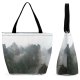 Yanfind Shopping Bag for Ladies Fog Outdoors Grey Mist Plant Tree National Park Mount China Huangshan Reusable Multipurpose Heavy Duty Grocery Bag for Outdoors.
