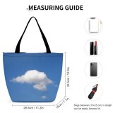 Yanfind Shopping Bag for Ladies Sky Cloud Daytime Cumulus Atmosphere Azure Meteorological Calm Sunlight Reusable Multipurpose Heavy Duty Grocery Bag for Outdoors.