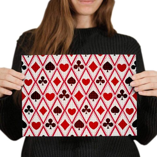 yanfind A4 - Playing Cards Hearts Spades Art Print 29.7 X 21 cm 280gsm satin gloss photo paper