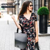 Yanfind Shopping Bag for Ladies Frozen Alaska Highland Lake Loch Fjord District Atmospheric Sky Reusable Multipurpose Heavy Duty Grocery Bag for Outdoors.