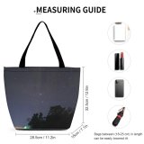 Yanfind Shopping Bag for Ladies Adventure Landscape Tents Evening Silhouettes Time Outdoors Night Lights Trees Camping Reusable Multipurpose Heavy Duty Grocery Bag for Outdoors.