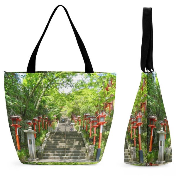 Yanfind Shopping Bag for Ladies Garden Outdoors Arbour Fire Building Creative Commons Reusable Multipurpose Heavy Duty Grocery Bag for Outdoors.