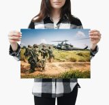 yanfind A3| Soldier Boarding Helicopter Poster Size A3 Army Military Poster
