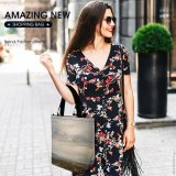 Yanfind Shopping Bag for Ladies Kalamata City Town Greece Buildings Bay Sea Sky Clouds Landscape Cityscape Panoramic Reusable Multipurpose Heavy Duty Grocery Bag for Outdoors.
