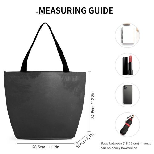 Yanfind Shopping Bag for Ladies Grey Fog Outdoors Mist Snohomish Roads Usa Road Forest Eerie Moody Trees Reusable Multipurpose Heavy Duty Grocery Bag for Outdoors.