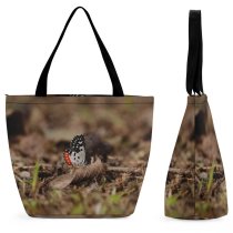 Yanfind Shopping Bag for Ladies Ground Butterfly Forest Research Institute Indian Academy Dehradun Uttarakhand India Invertebrate Insect Reusable Multipurpose Heavy Duty Grocery Bag for Outdoors.