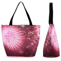 Yanfind Shopping Bag for Ladies Th Bang Birthday Explosion Fire Firework Fireworks July Sprankles Sprankling States Reusable Multipurpose Heavy Duty Grocery Bag for Outdoors.