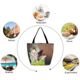 Yanfind Shopping Bag for Ladies Flower Plant Butterfly Insect Invertebrate HQ Honey Portrait Reusable Multipurpose Heavy Duty Grocery Bag for Outdoors.