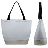 Yanfind Shopping Bag for Ladies Grey Fog Outdoors Mist Sand Soil Creative Commons Reusable Multipurpose Heavy Duty Grocery Bag for Outdoors.